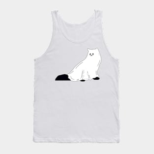 Fluffy Ghost Cat Tank Top